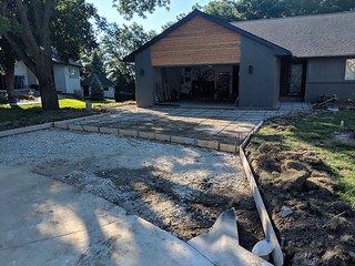 Forms set for the main driveway