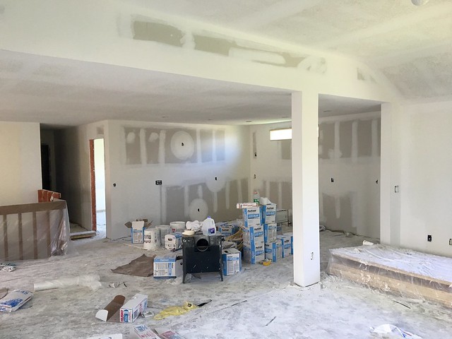 The new kitchen and dining room