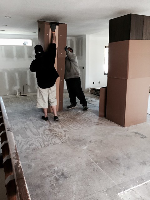 Movin those cabinets in