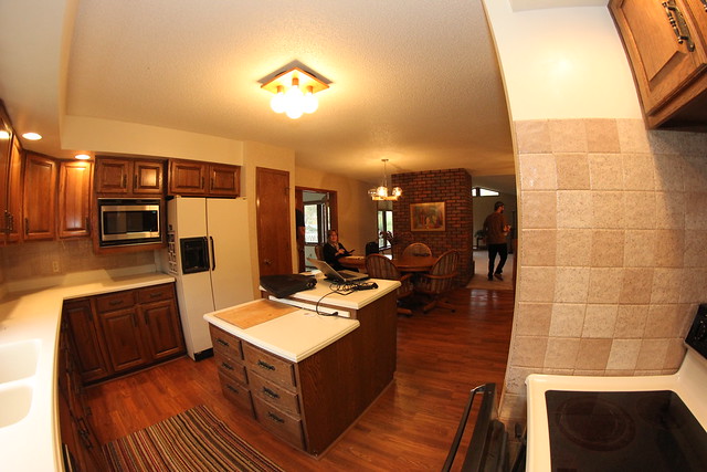 Looking toward the living room from the kitchen