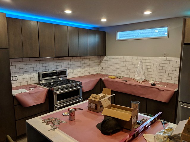 Tile up. Super happy with how well everything fit and lined up.