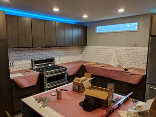 Tile up. Super happy with how well everything fit and lined up.