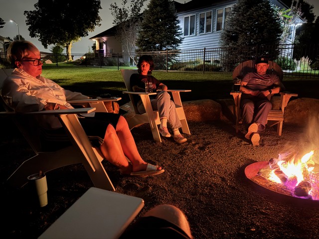 Hanging, mourning, having a blast around the fire