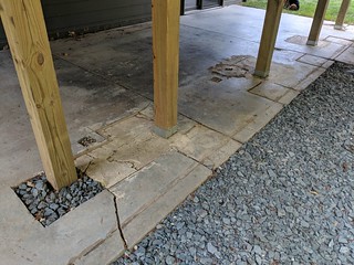 The patio floor was really awful