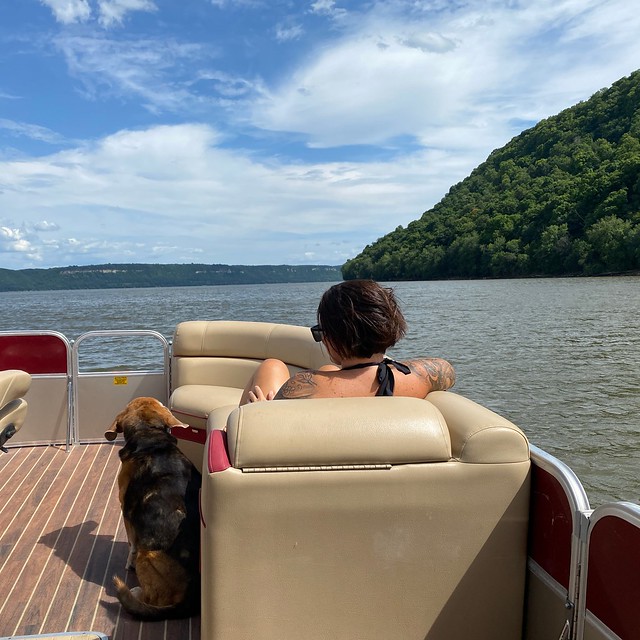 Boatin pup