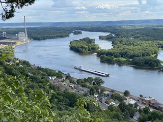 Barge - Power plants and barge traffic. Mississippi stuff.