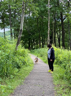 Happy, hikin old man