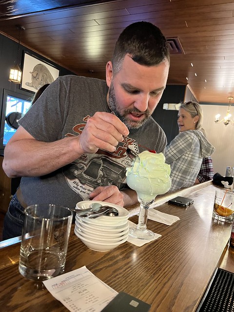 Chuck orders a Grasshopper