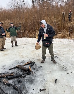 Bock Fest - This dude thought he was going to start a fire with these soppin wet logs