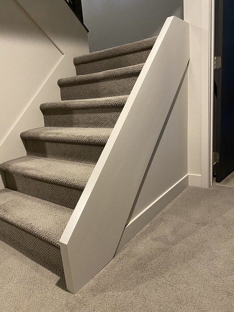 Bottom half of the stairs: cleaned up
