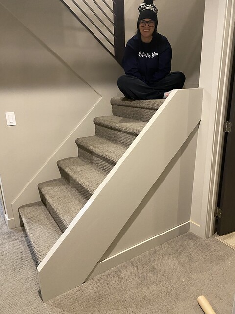 Dry fitting the painted skirt and trim