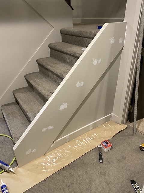 holes filled, joints caulked