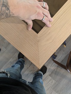 Starting on the top of the banister... oh yea. that's a tight miter