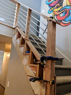 Then it was back to the tricky part... Getting the rest of the angled pieces fit and cut.
