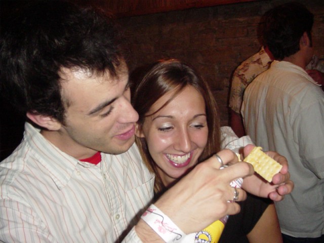 owie making some cheese crackers