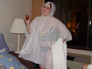Elizabeth Ditleveson - Elizabeth in her football poncho