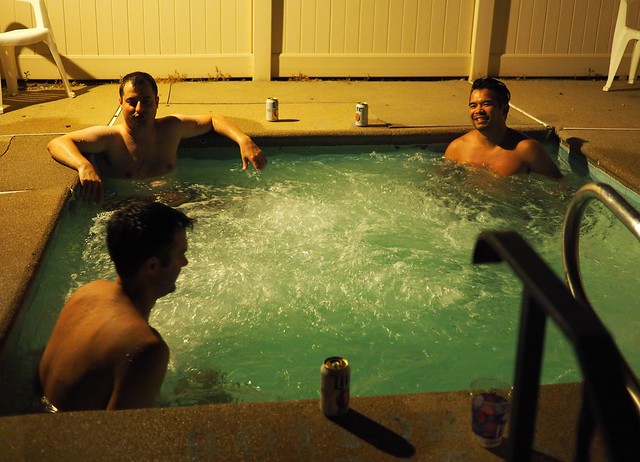 Ditchin the party for the hot tub