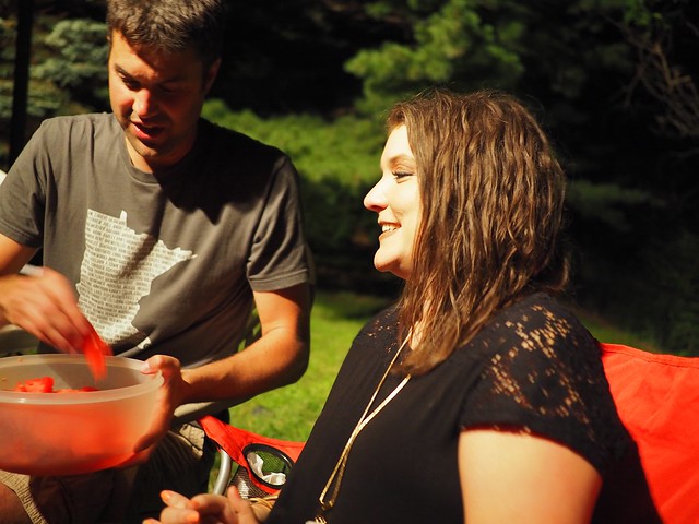 "You've never had watermelon??? Can I feed you your first piece of watermelon!?"