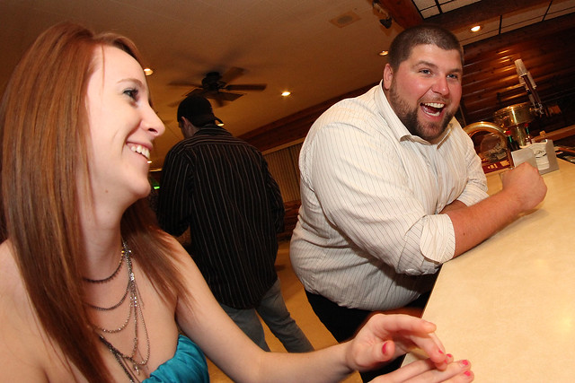 Zach and his date, posted up