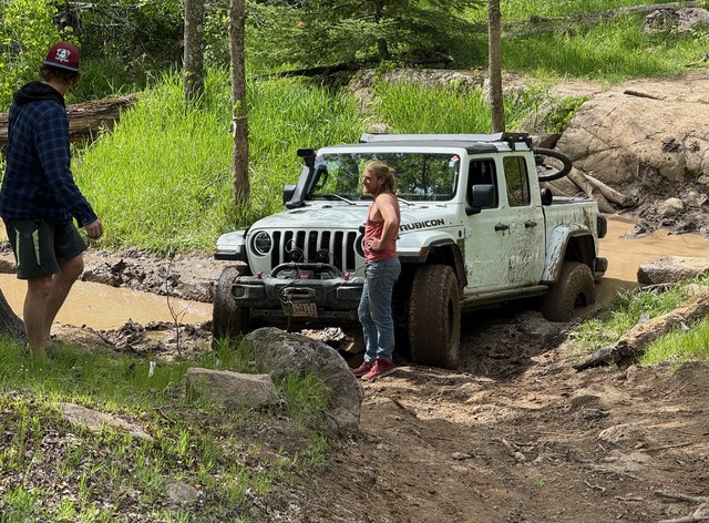 Handsome man gets stuck