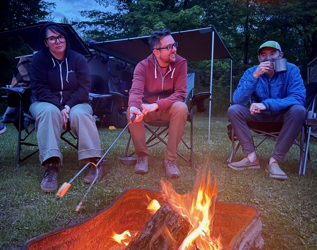 Trying to roast a lemon oreo. It was not affected by the fire... which was a little concerning.
