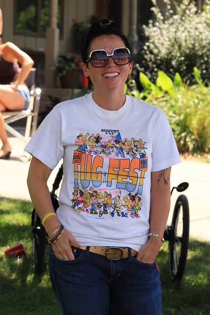 Kari's ready for tug fest