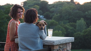 Watching the sunset on mom's porch