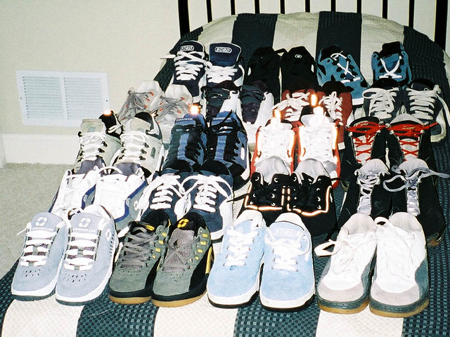 Getting the shoes ready for the demo...