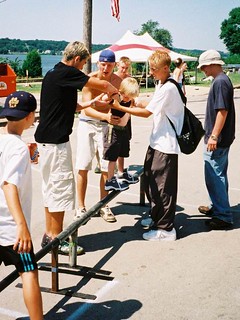 Helping some little kid soap