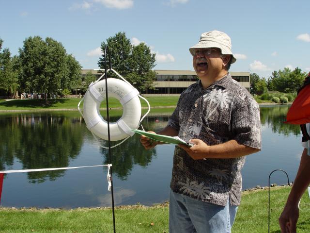 Marv Hardesty hosting the Pioneer Regatta