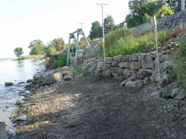 Dad's riverside landscaping