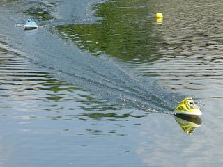 Small RC boat at the Regatta