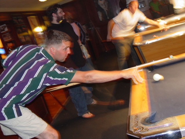 Playing pool @ drink