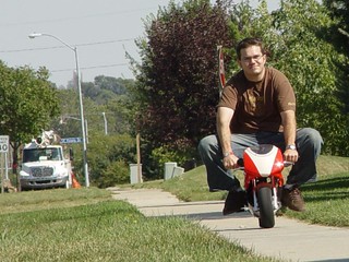 Party - Zach riding up the Magazine Rd sidewalk