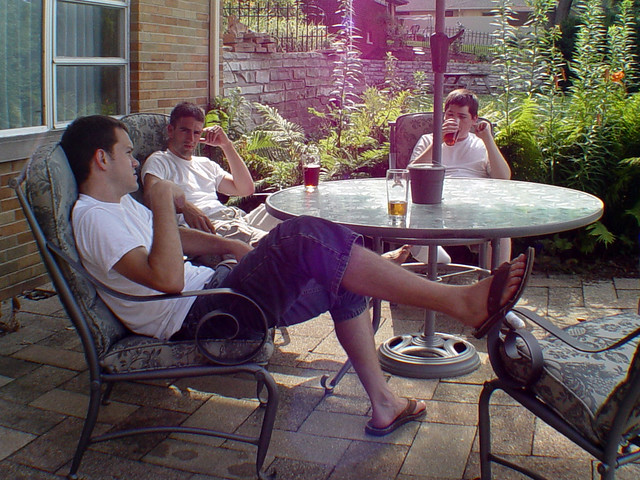 Hanging out before the party