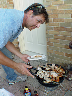Rick making wings