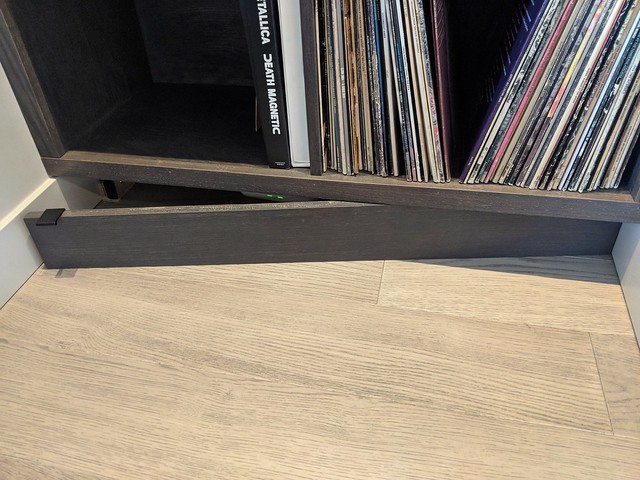 Removable toe kick finished up