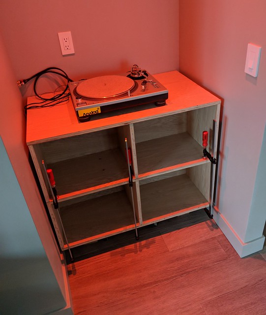 Trying to decide on the format for the top... A recessed turntable? Or just a flat top and an exposed turntable.