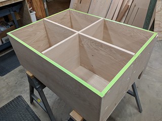Inner shelves faced