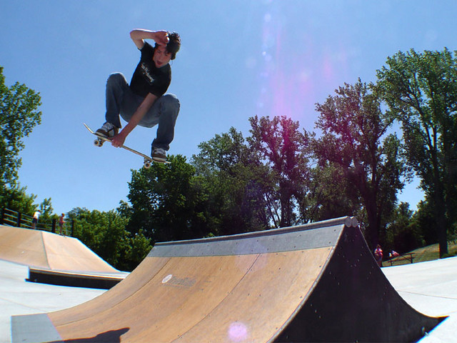 Kyle jumping the Spine