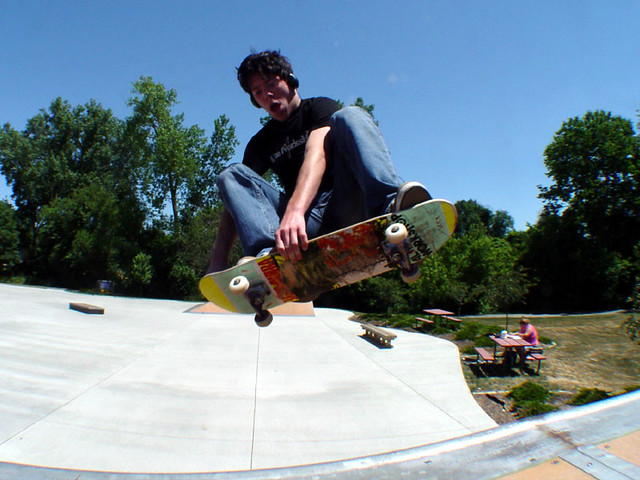 Kyle on the quarter pipe