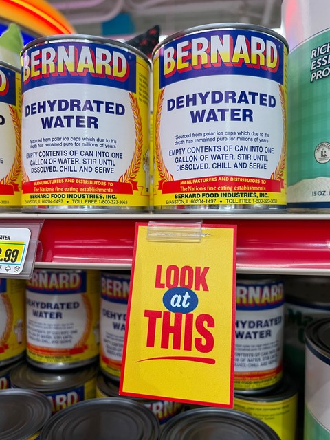 Look at this dehydrated water