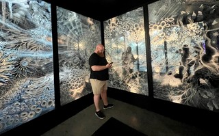 Art - The way the light moved through these layers of etched glass was wild