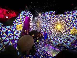 Art - This room was huge. The projections ont he walls were wild