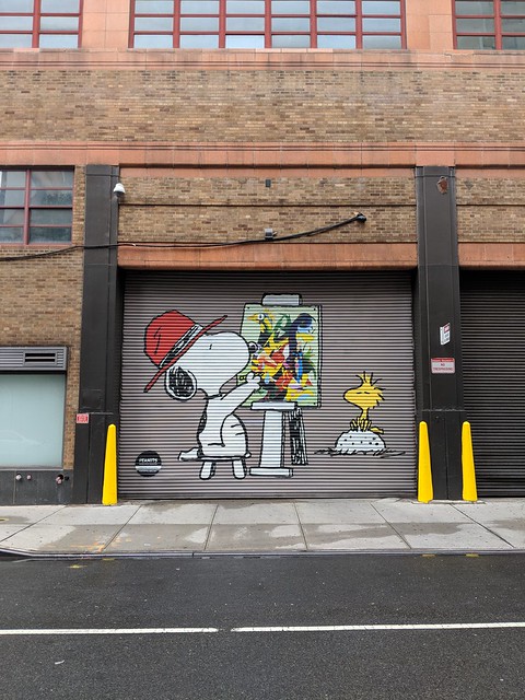 Snoopy paints Woodstock