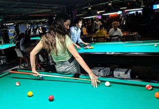 Ayla Rexroth - Ayla shows us how to shoot pool