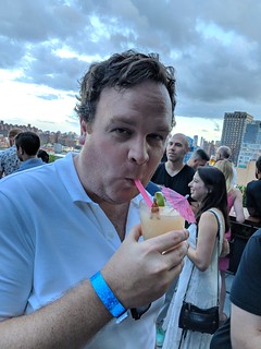 Tolar's cocktail came with an umbrella AND a little dinosaur