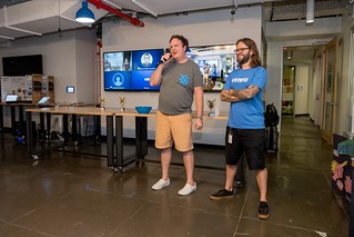 Venmo - Accepting our trophy for hack week