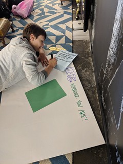 Venmo - Ashley works on our science fair poster