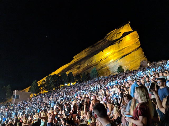 It's hard to capture the beauty and atmosphere of a show at Red Rocks